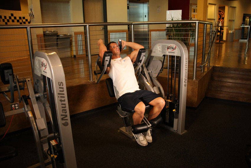 Ab Crunch Machine — starting position