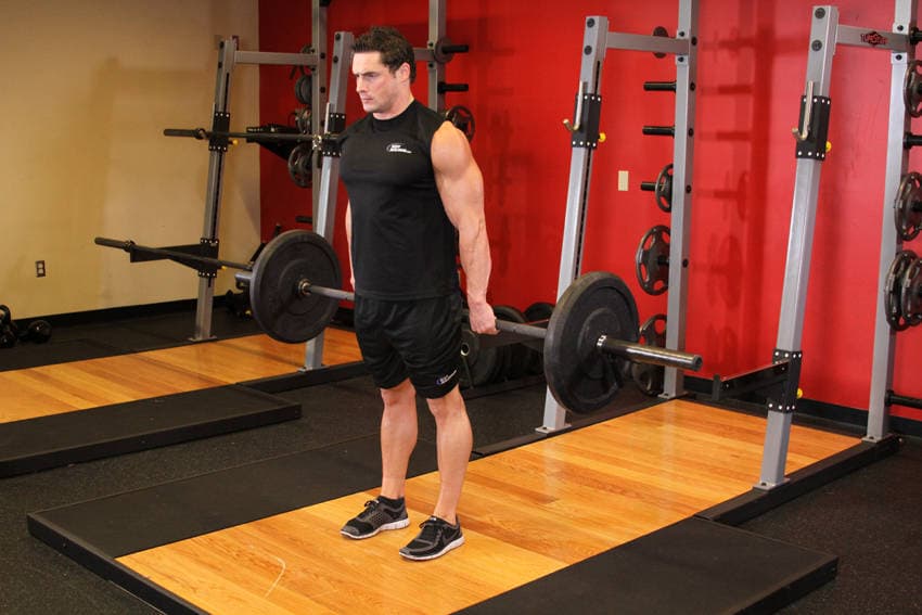 Barbell Hack Squat — end position