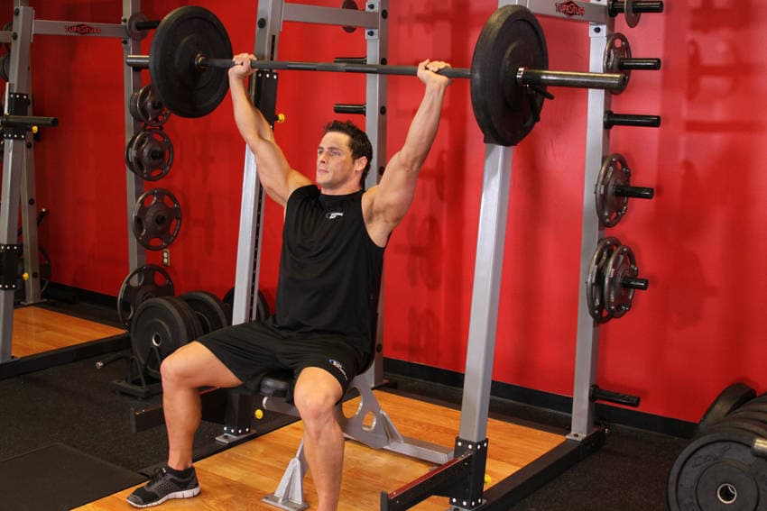 Barbell Shoulder Press — starting position