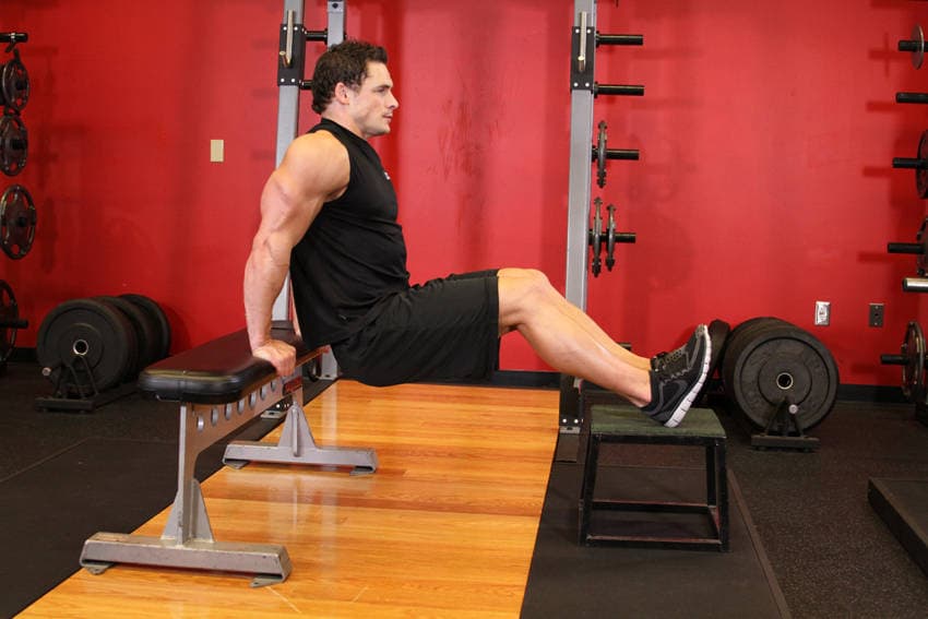 Bench Dips — starting position