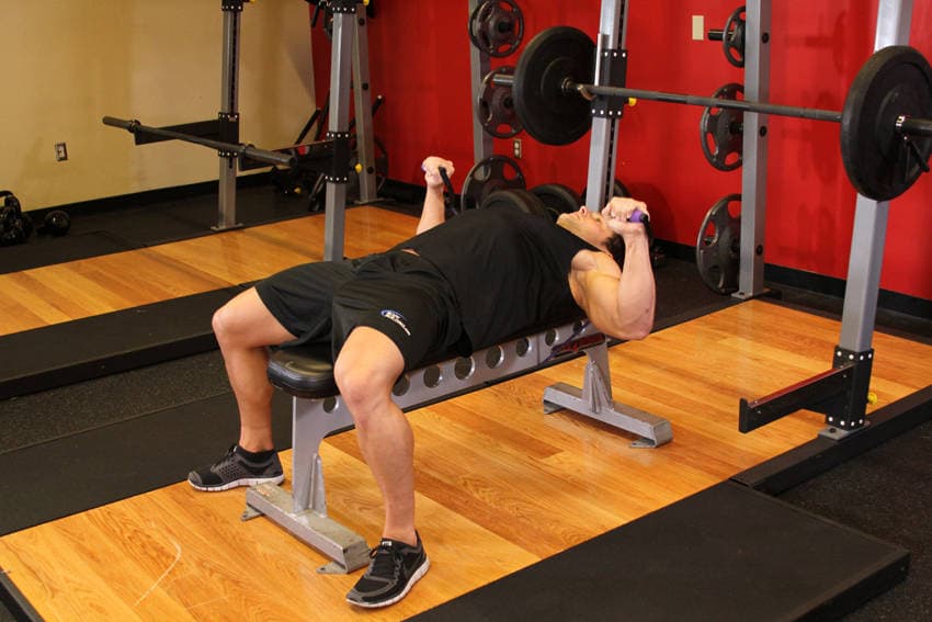 Bench Press - With Bands — starting position