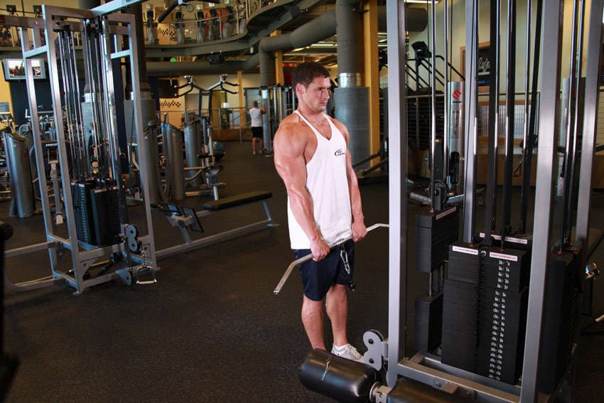Cable Shrugs — starting position