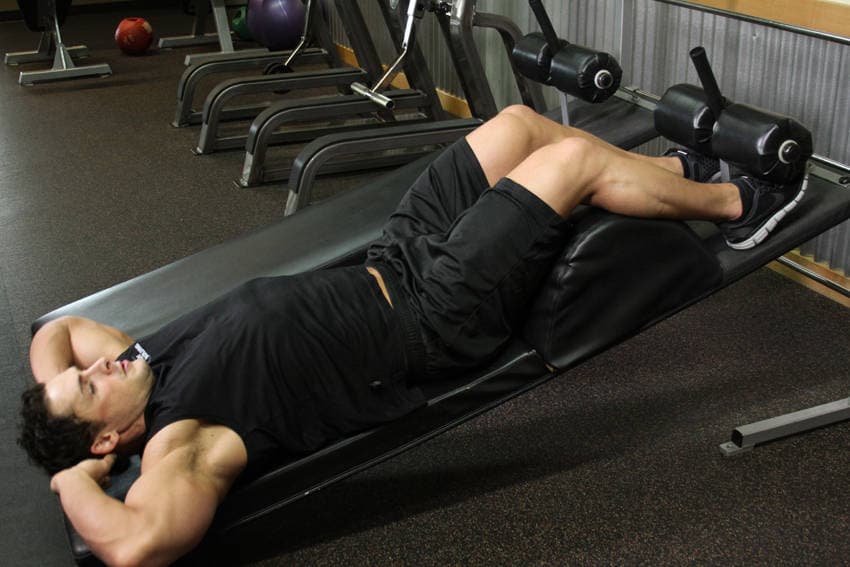Decline Crunch — starting position