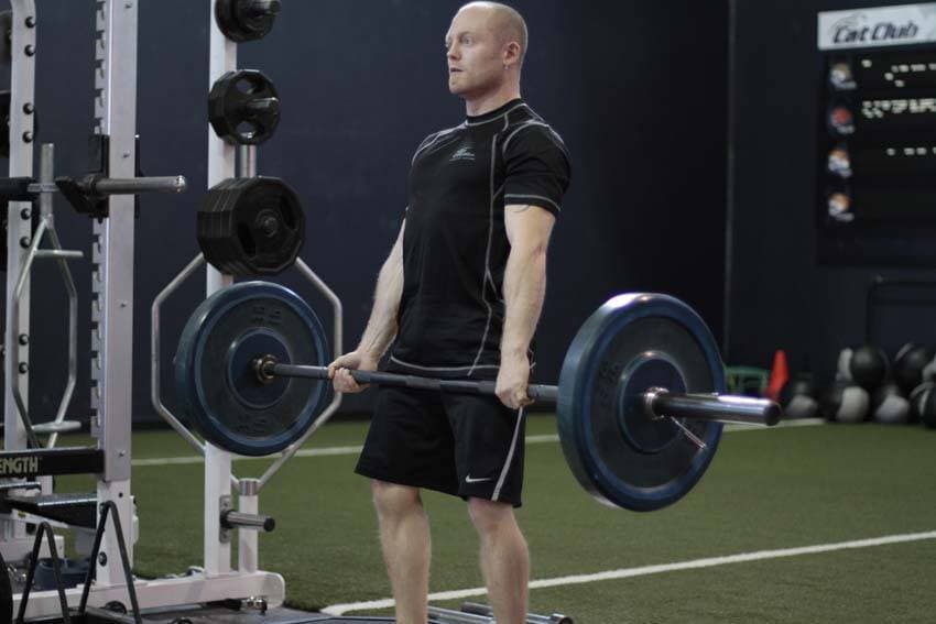 Deficit Deadlift — end position