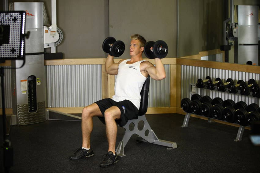 Dumbbell Shoulder Press — starting position