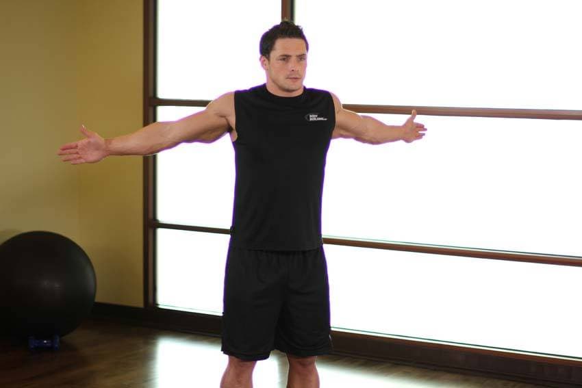 Dynamic Chest Stretch — end position