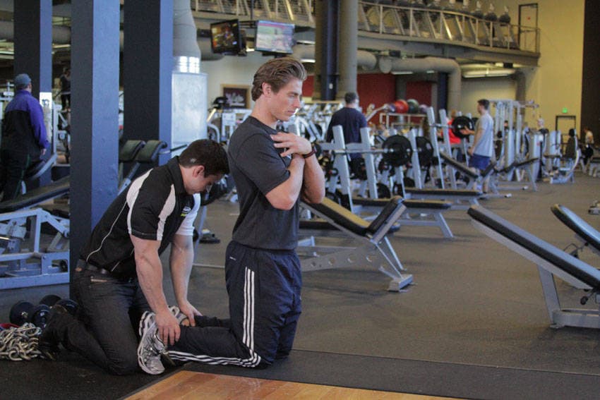 Floor Glute-Ham Raise — starting position