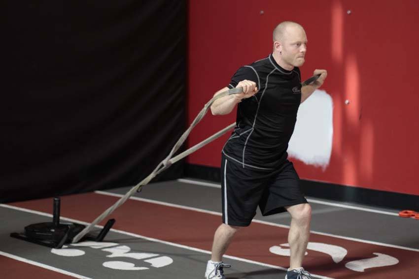 Forward Drag with Press — starting position