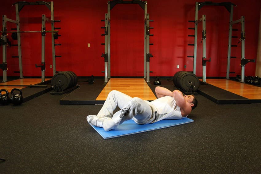 Frog Sit-Ups — starting position