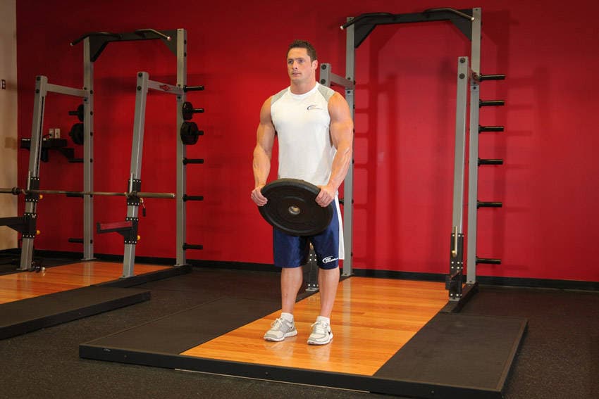 Front Plate Raise — starting position