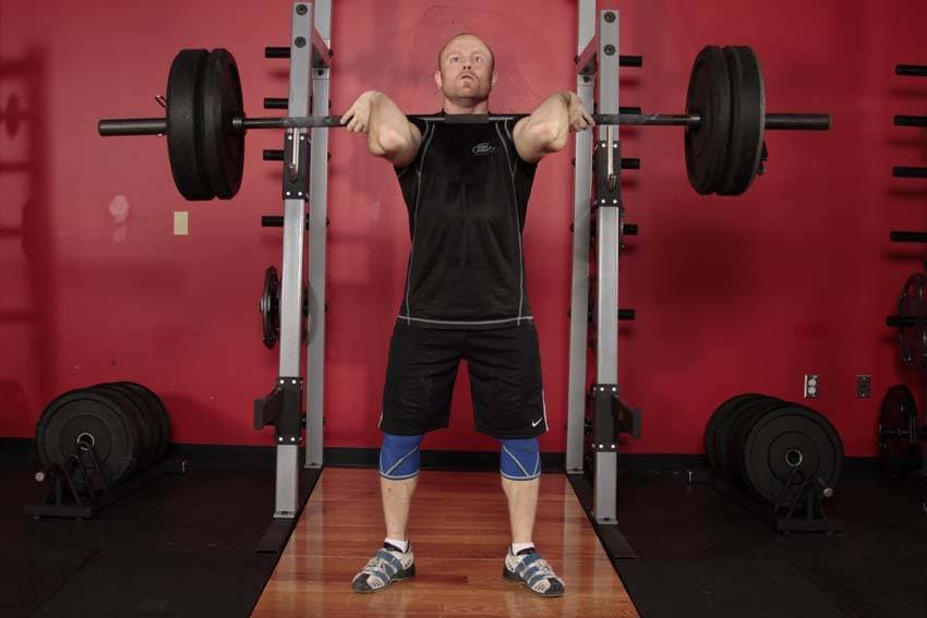 Front Squat (Clean Grip) — starting position