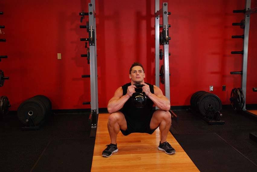 Goblet Squat — end position