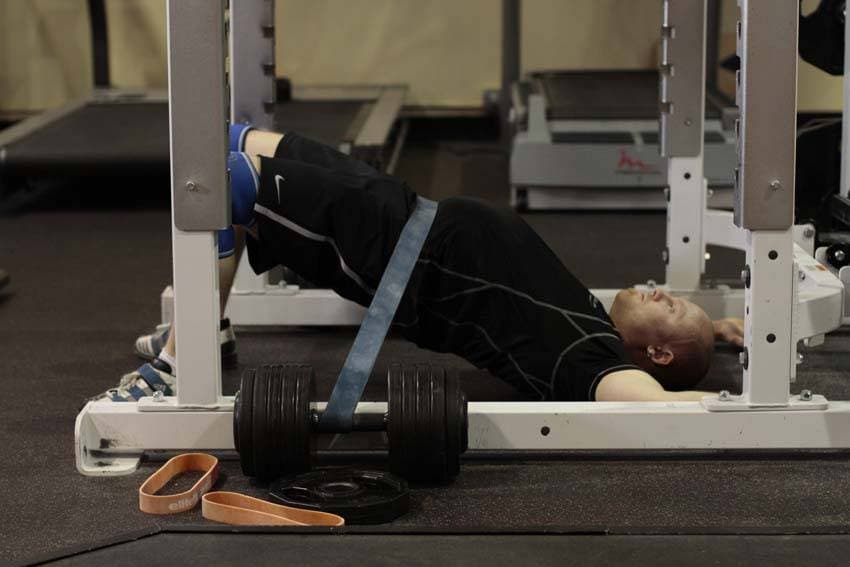 Hip Lift with Band — end position