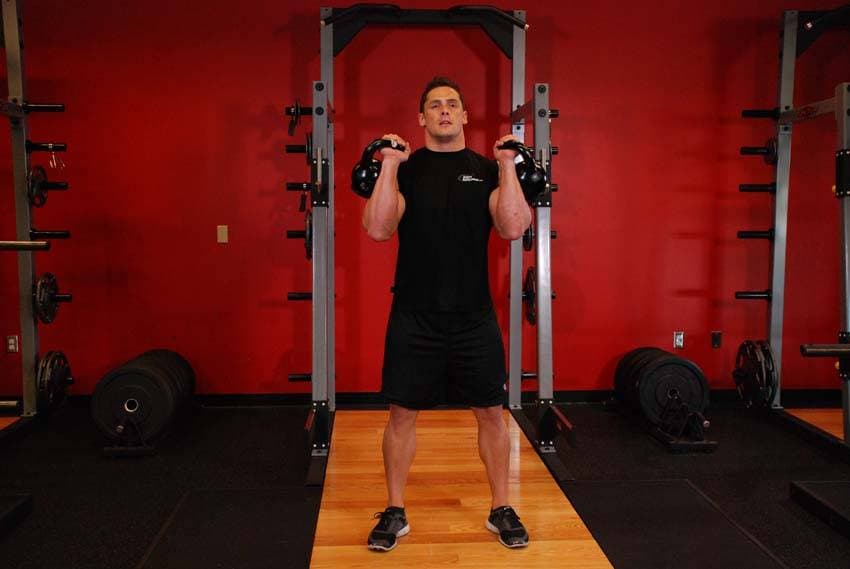 Kettlebell Thruster — starting position
