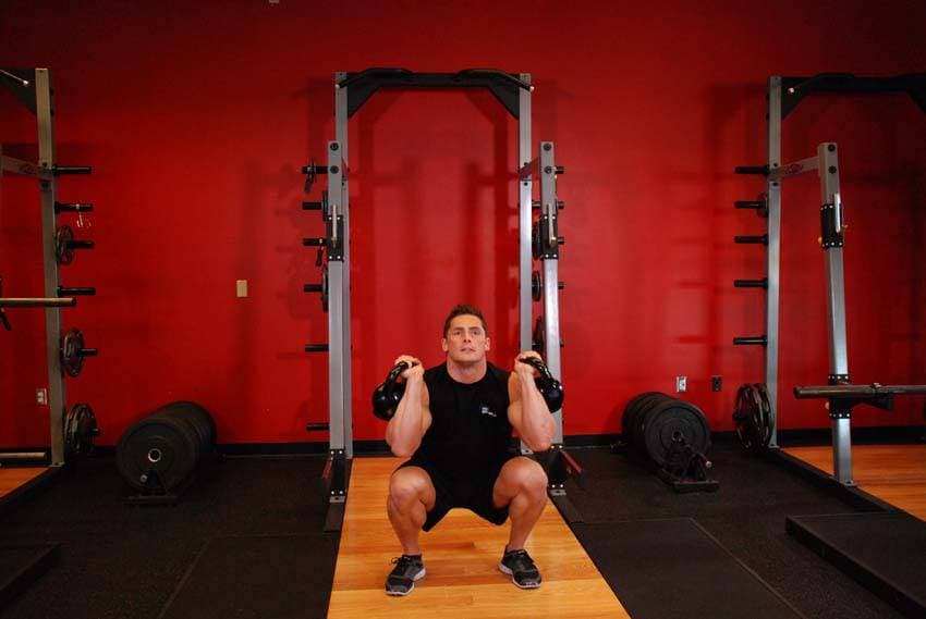 Kettlebell Thruster — end position