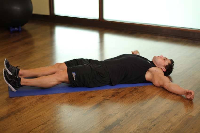 Knee Across The Body — starting position