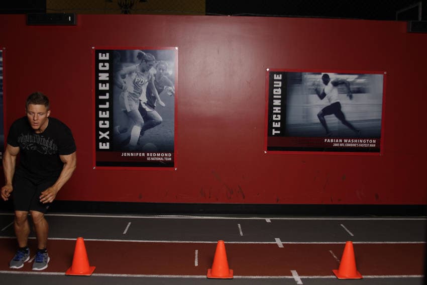 Lateral Cone Hops — starting position