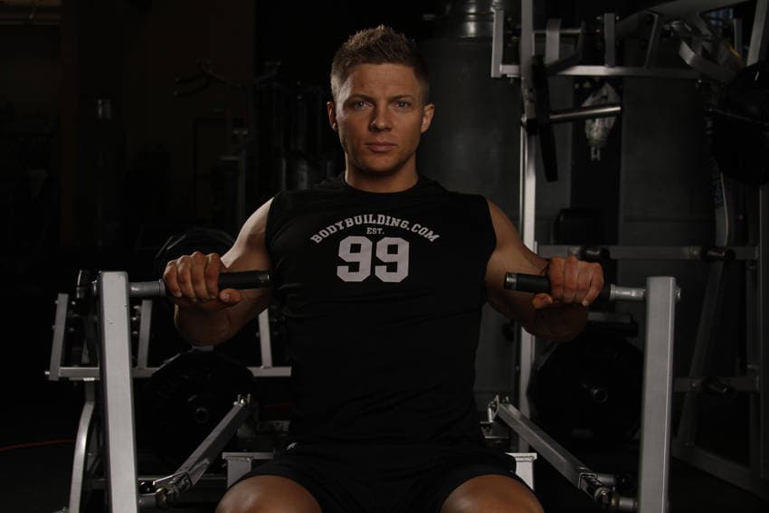 Leverage Chest Press — starting position