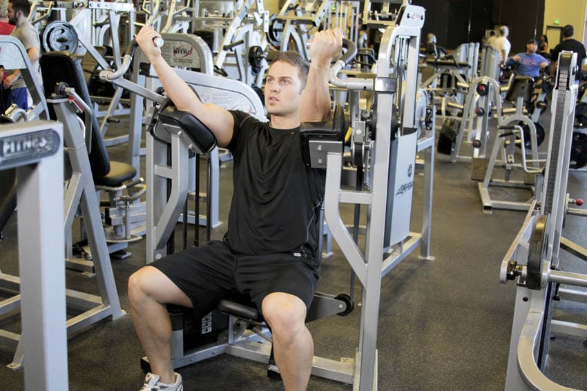 Machine Bicep Curl — starting position