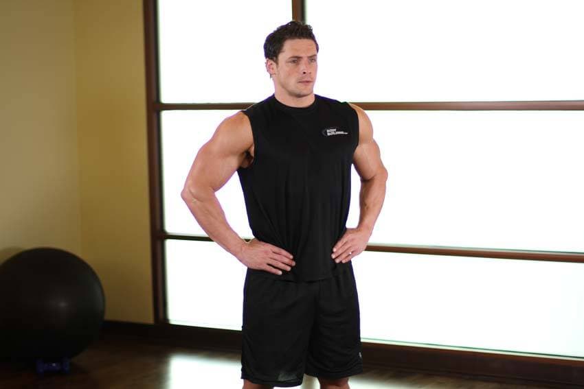 Middle Back Stretch — starting position