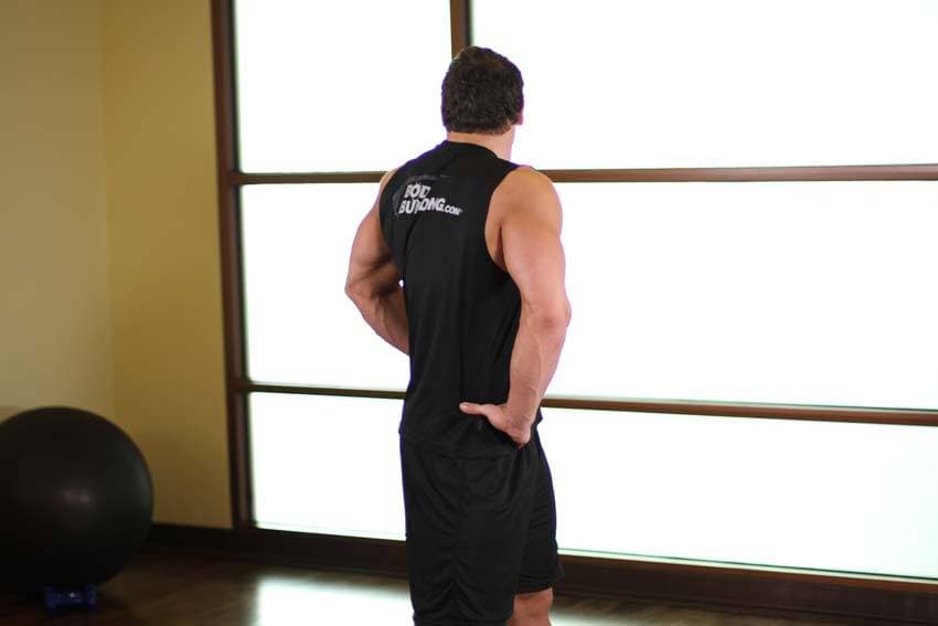 Middle Back Stretch — end position