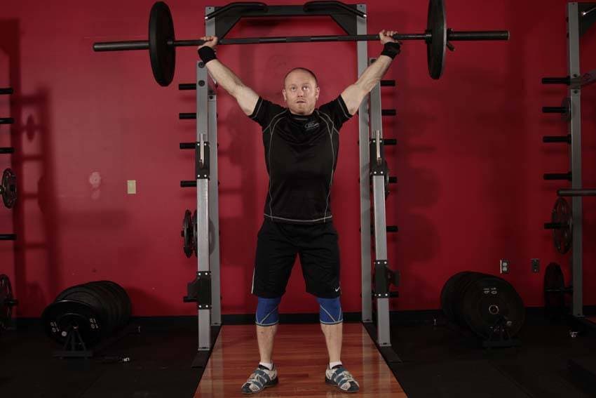 Overhead Squat — starting position