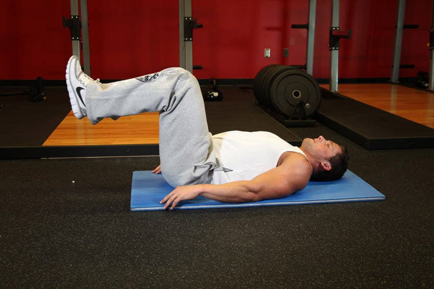Reverse Crunch — starting position
