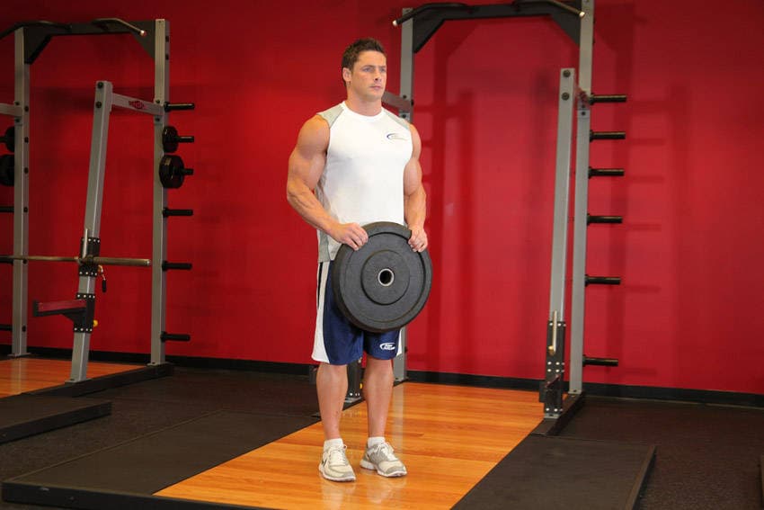 Reverse Plate Curls — starting position