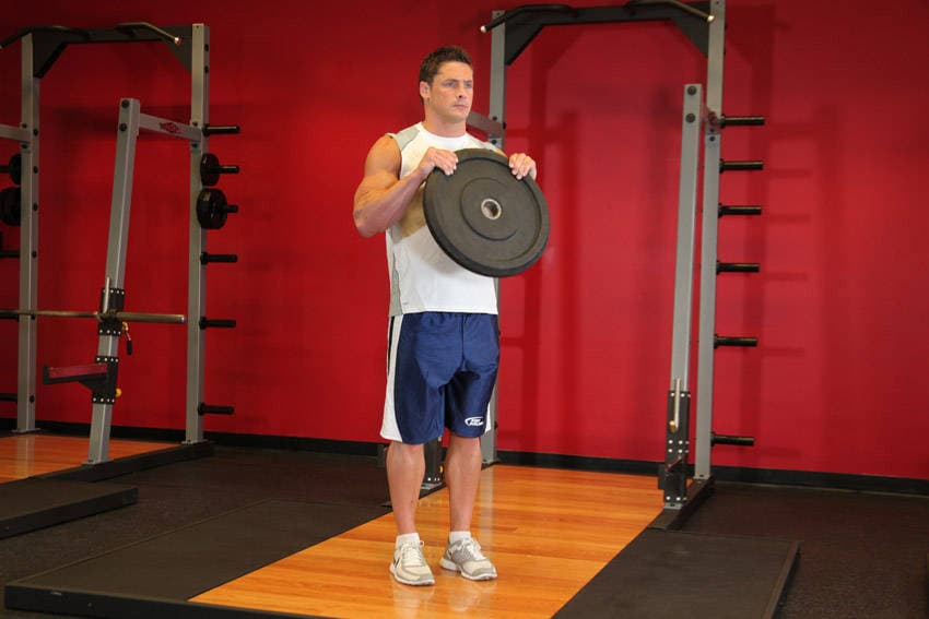 Reverse Plate Curls — end position