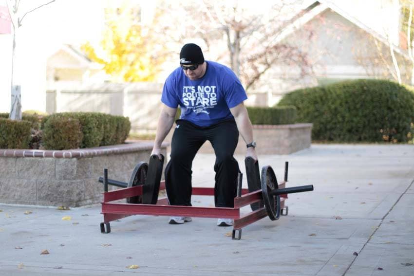 Rickshaw Deadlift — starting position
