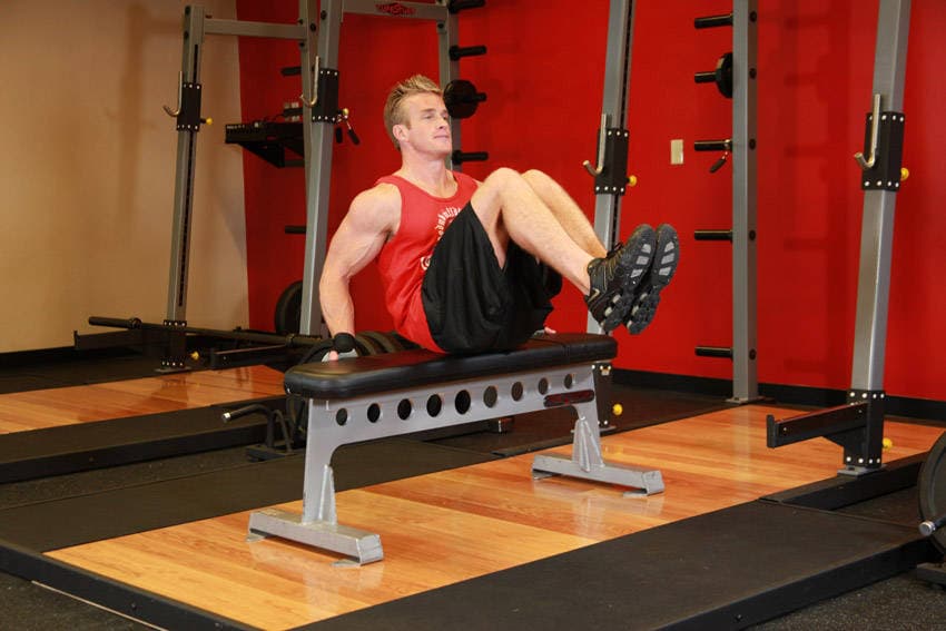 Seated Leg Tucks — starting position