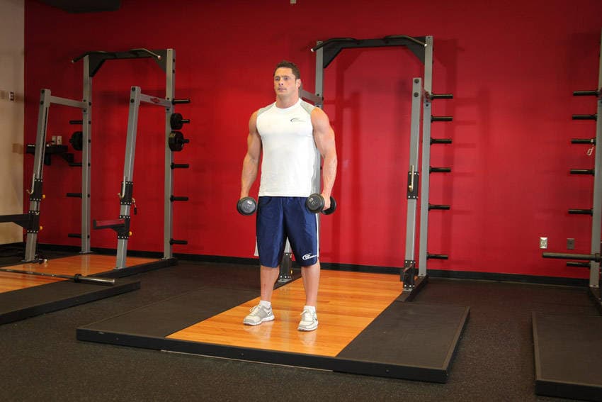 Side Lateral Raise — starting position