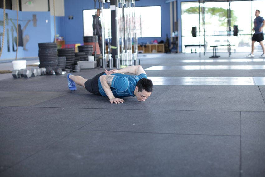 Single-Arm Push-Up — starting position