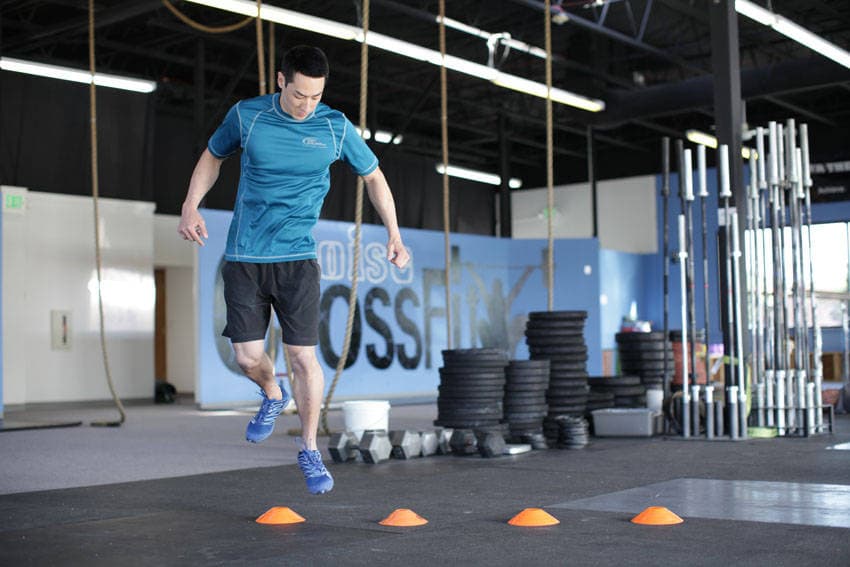Single-Leg Lateral Hop — end position