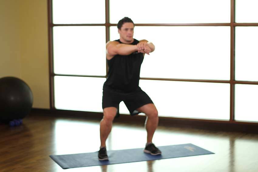 Sit Squats — end position