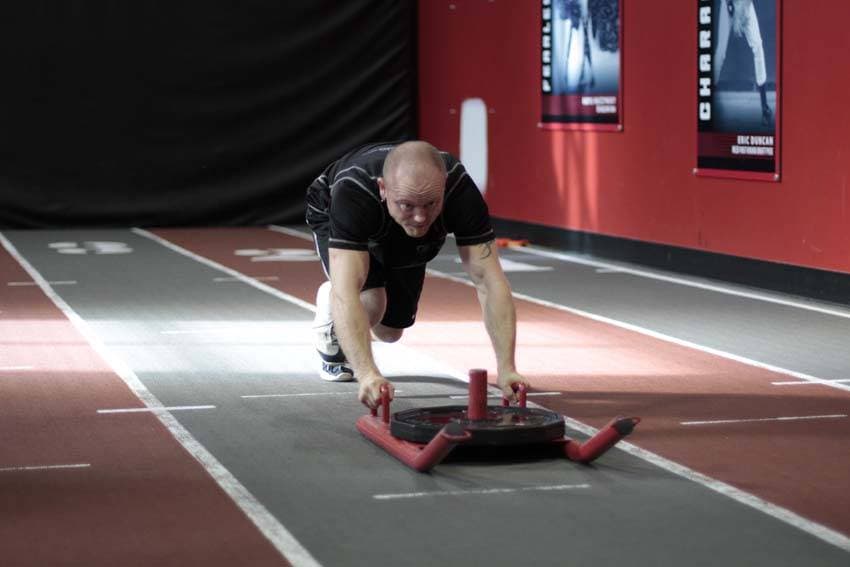 Sled Push — starting position