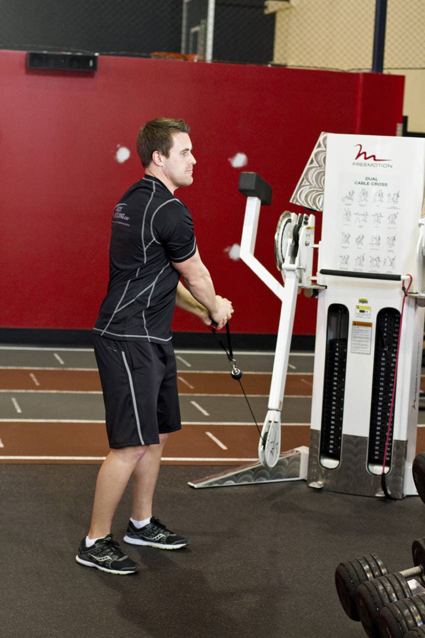 Standing Cable Lift — starting position