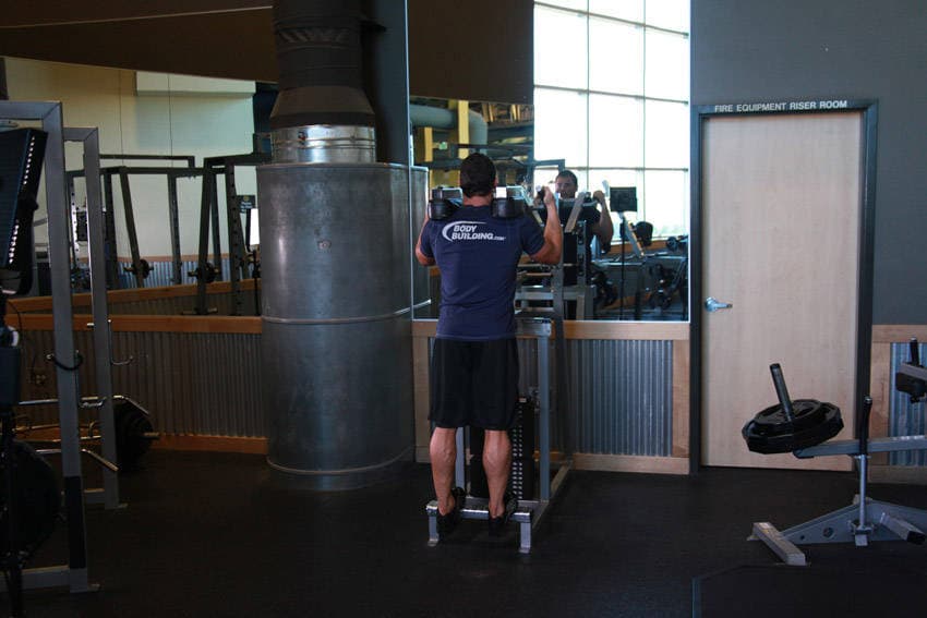Standing Calf Raises — starting position