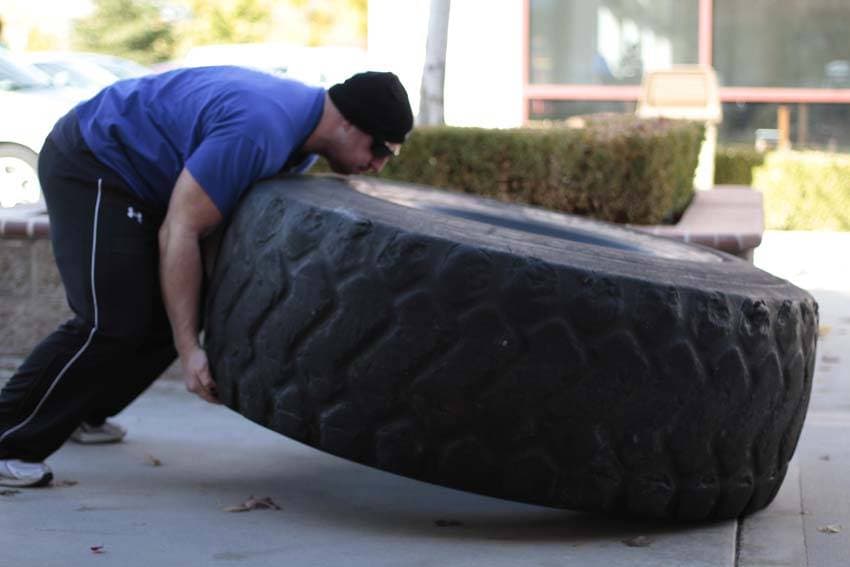 Tire Flip — end position