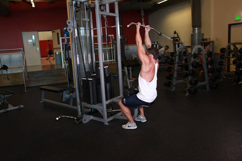 Underhand Cable Pulldowns — starting position