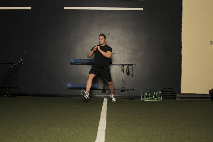 Alternate Leg Diagonal Bound — starting position