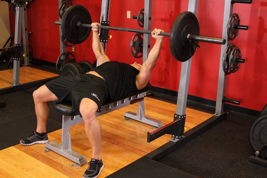 Barbell Bench Press - Medium Grip — starting position