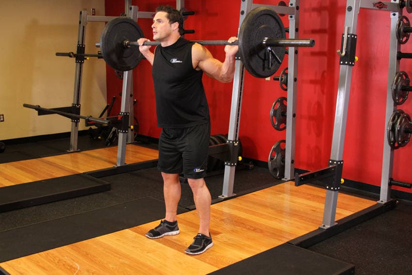 Barbell Full Squat — starting position
