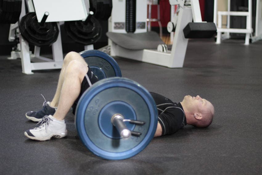 Barbell Glute Bridge — starting position