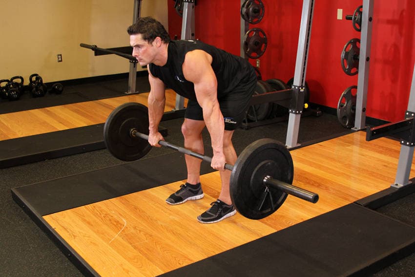 Barbell Rear Delt Row — starting position