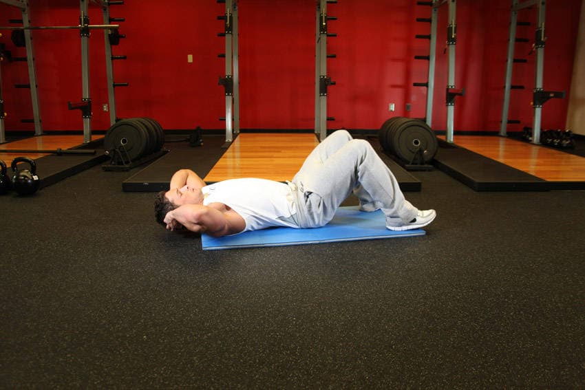 Crunches — starting position