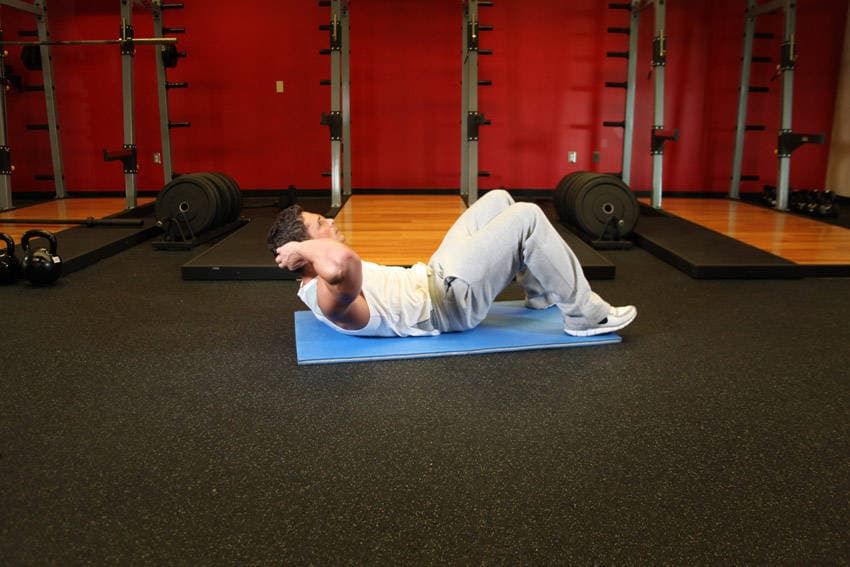 Crunches — end position