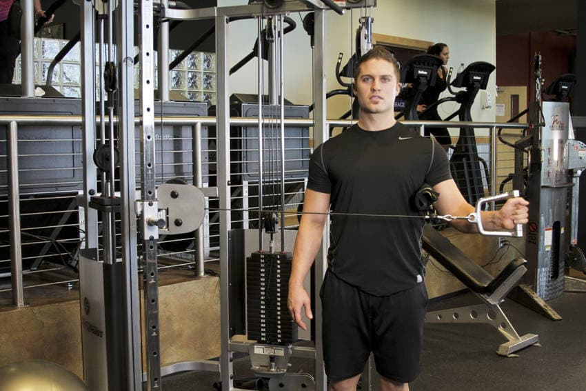 External Rotation with Cable — end position