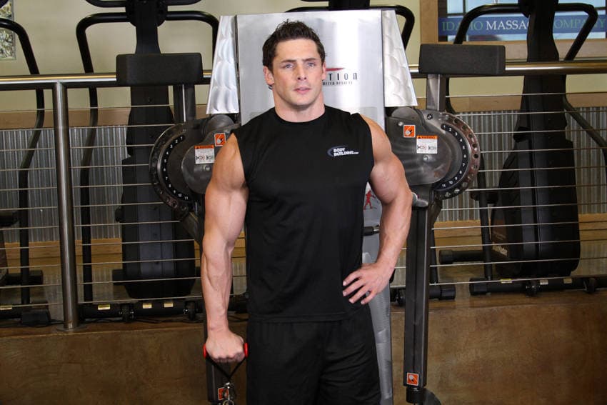 Front Cable Raise — starting position