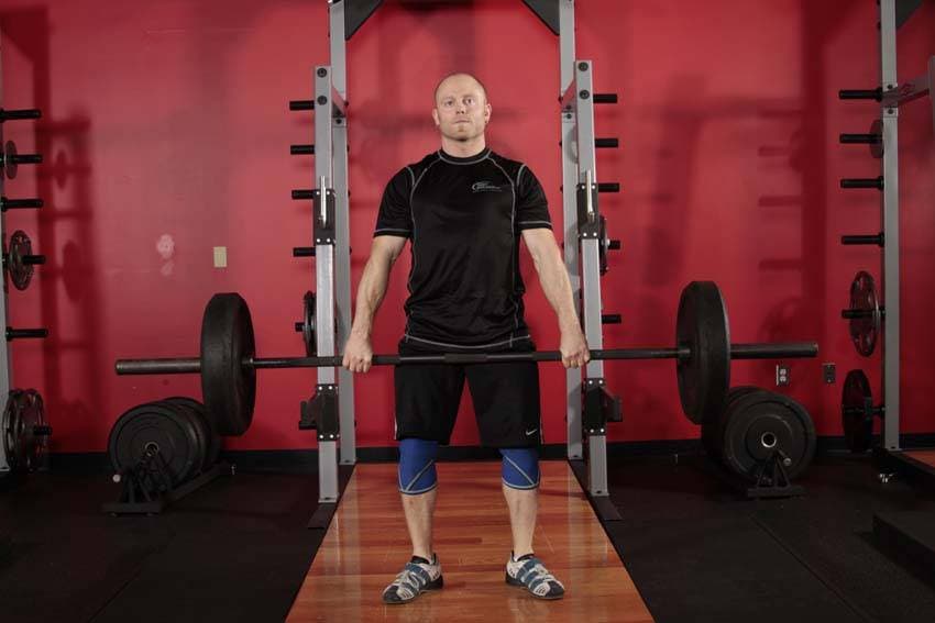 Hang Clean - Below the Knees — starting position